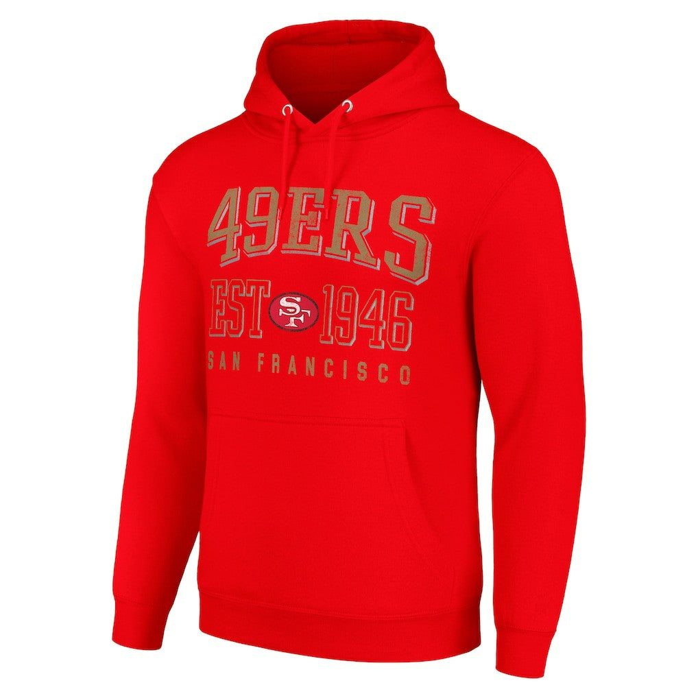 San Francisco 49ers Starter Unisex Throwback Logo Pullover Hoodie Red | NFL
