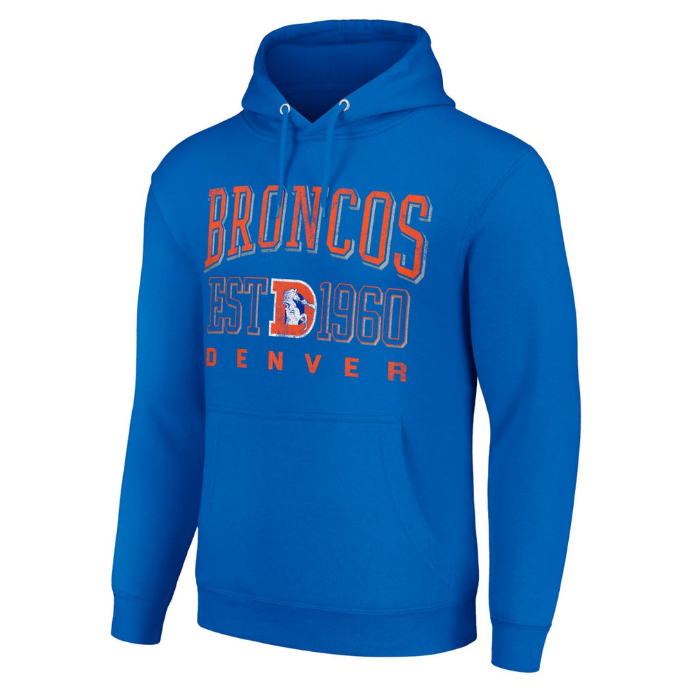 Denver Broncos Starter Unisex Throwback Logo Pullover Hoodie Royal | NFL