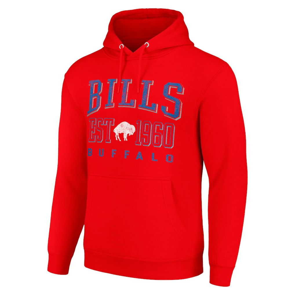 Buffalo Bills Starter Unisex Throwback Logo Pullover Hoodie Red | NFL