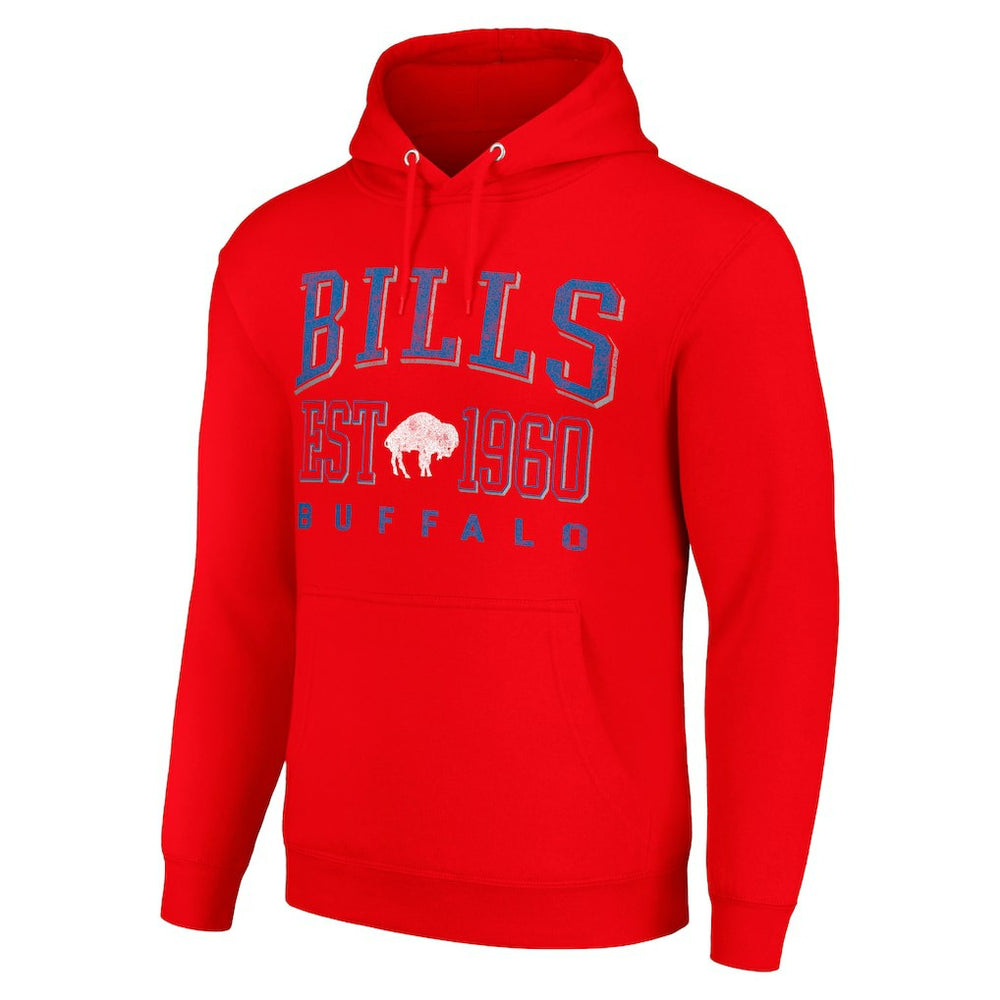 Buffalo Bills Starter Unisex Throwback Logo Pullover Hoodie Red | NFL