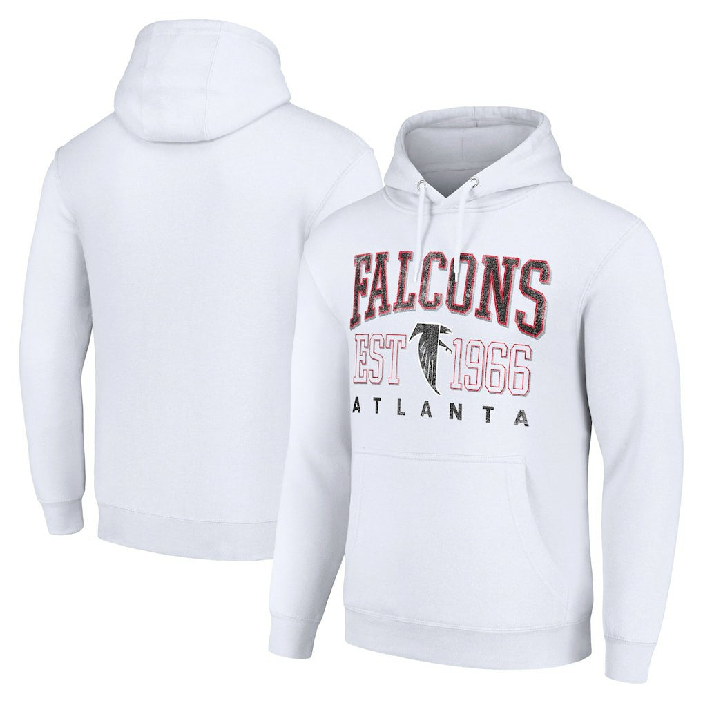 Atlanta Falcons Starter Unisex Throwback Logo Pullover Hoodie White | NFL