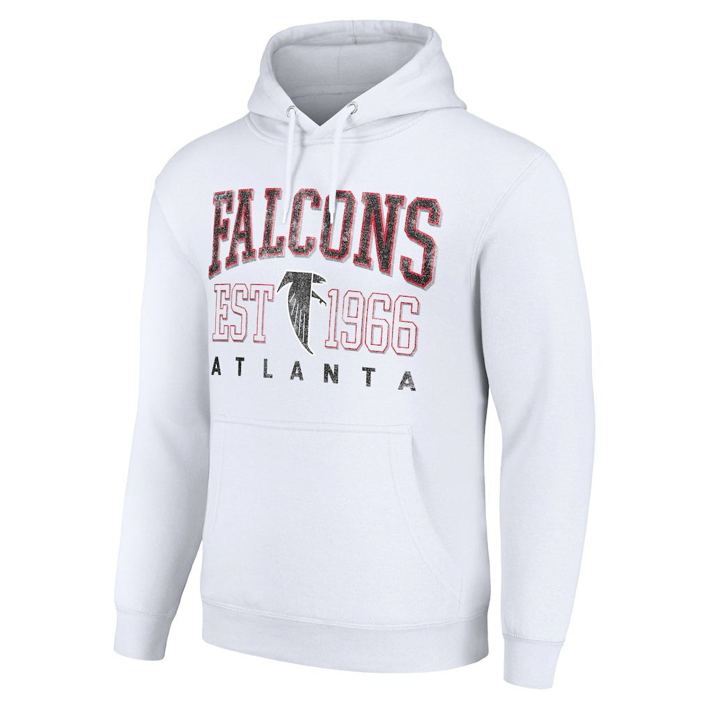 Atlanta Falcons Starter Unisex Throwback Logo Pullover Hoodie White | NFL