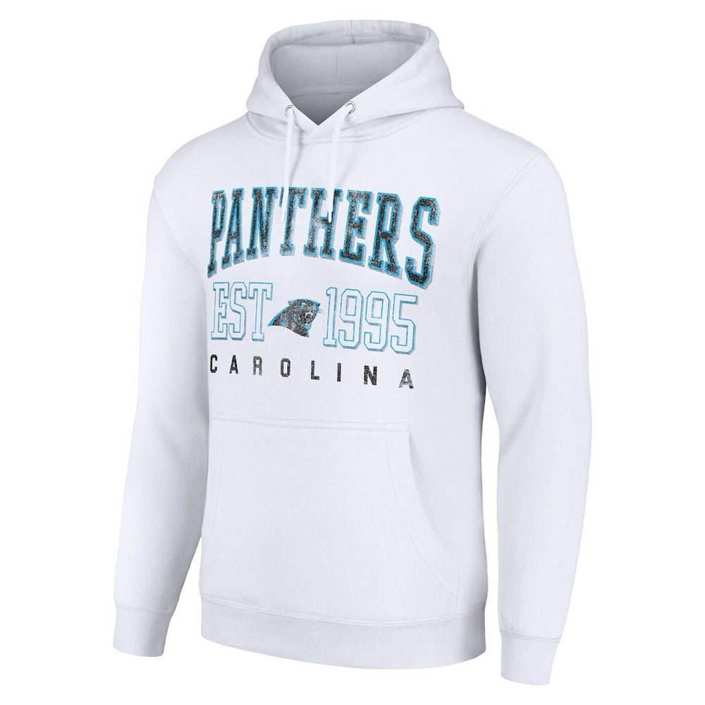Carolina Panthers Starter Unisex Throwback Logo Pullover Hoodie White | NFL