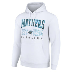 Carolina Panthers Starter Unisex Throwback Logo Pullover Hoodie White | NFL