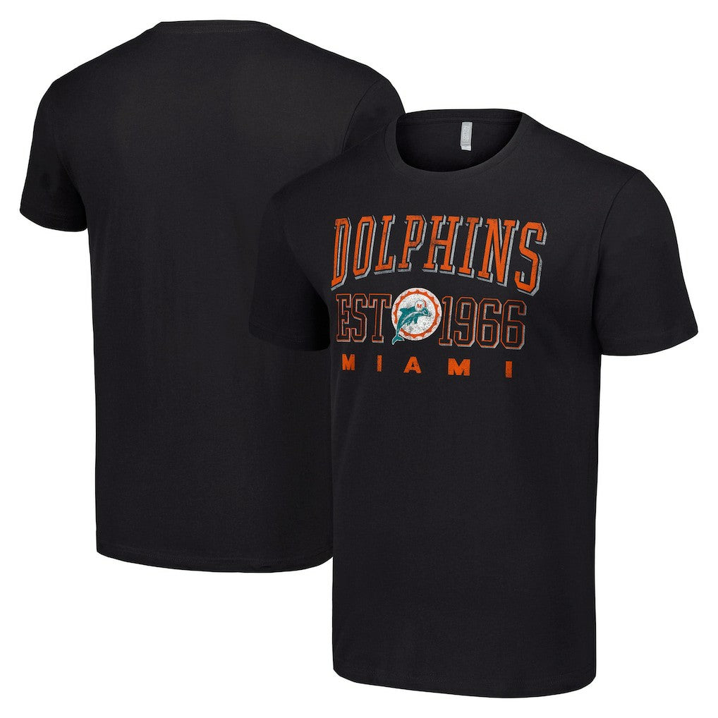 Miami Dolphins Starter Throwback Logo T-Shirt Black | NFL