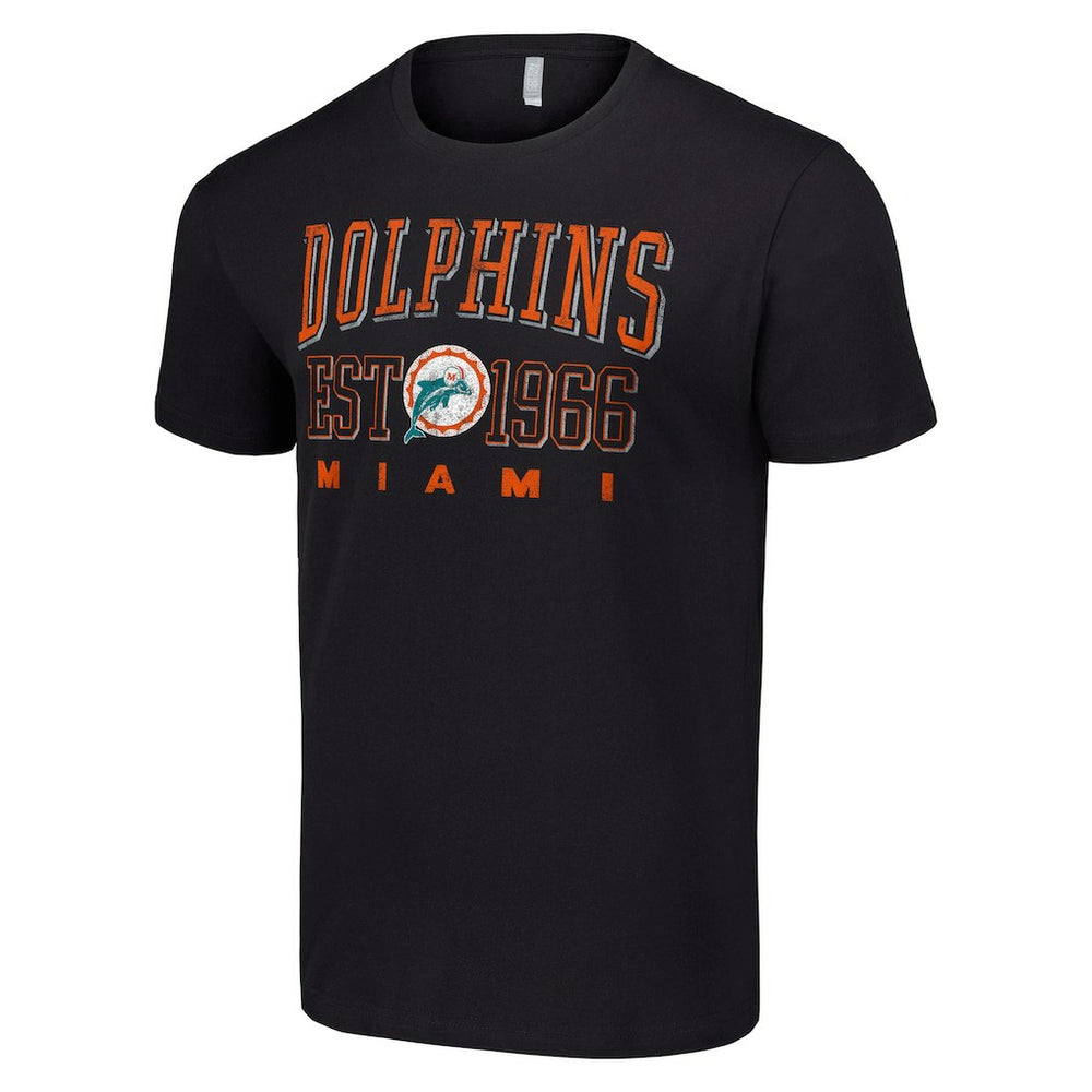 Miami Dolphins Starter Throwback Logo T-Shirt Black | NFL