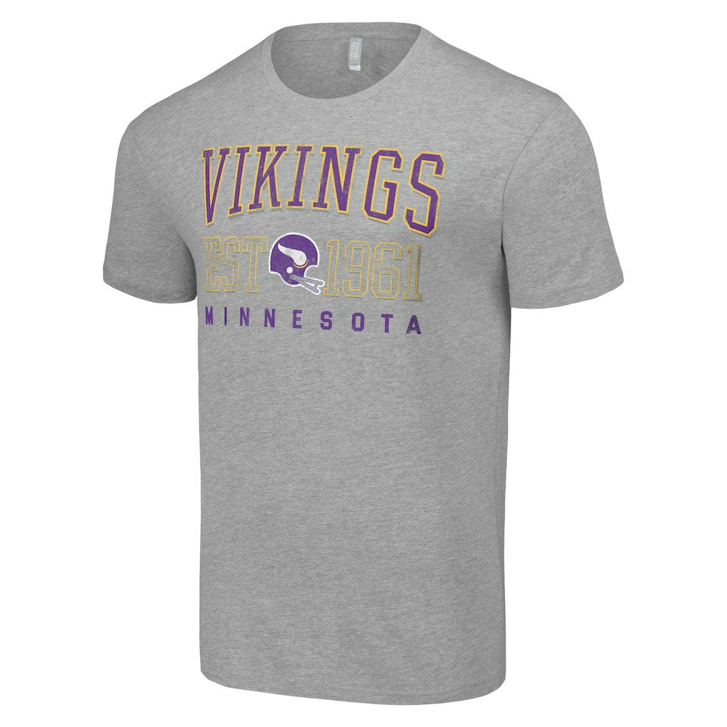Minnesota Vikings Starter Throwback Logo T-Shirt Heather Gray | NFL