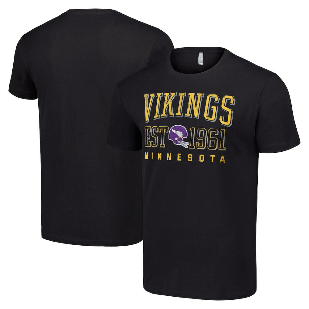 Minnesota Vikings Starter Throwback Logo T-Shirt Black | NFL
