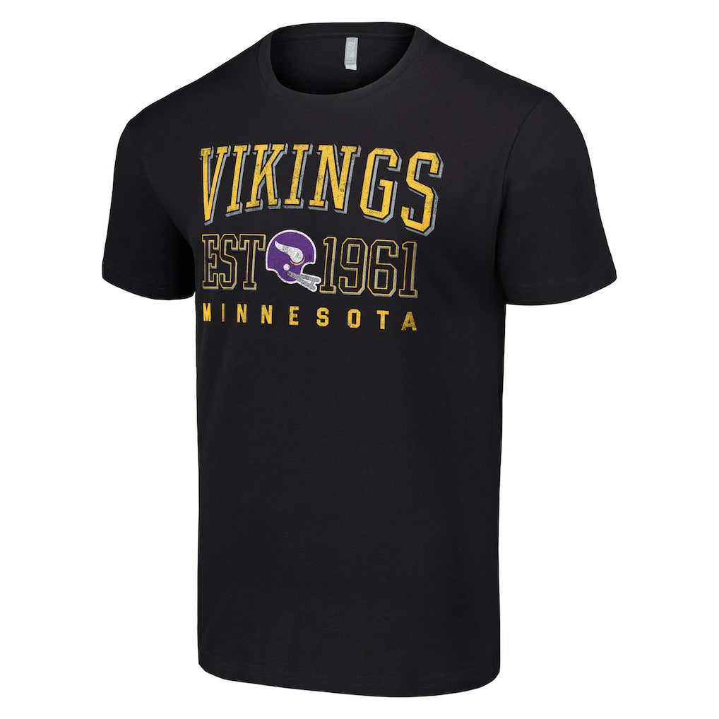 Minnesota Vikings Starter Throwback Logo T-Shirt Black | NFL