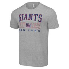 New York Giants Starter Throwback Logo T-Shirt Heather Gray | NFL