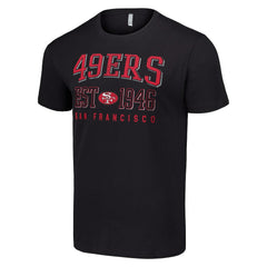 San Francisco 49ers Starter Throwback Logo T-Shirt Black | NFL