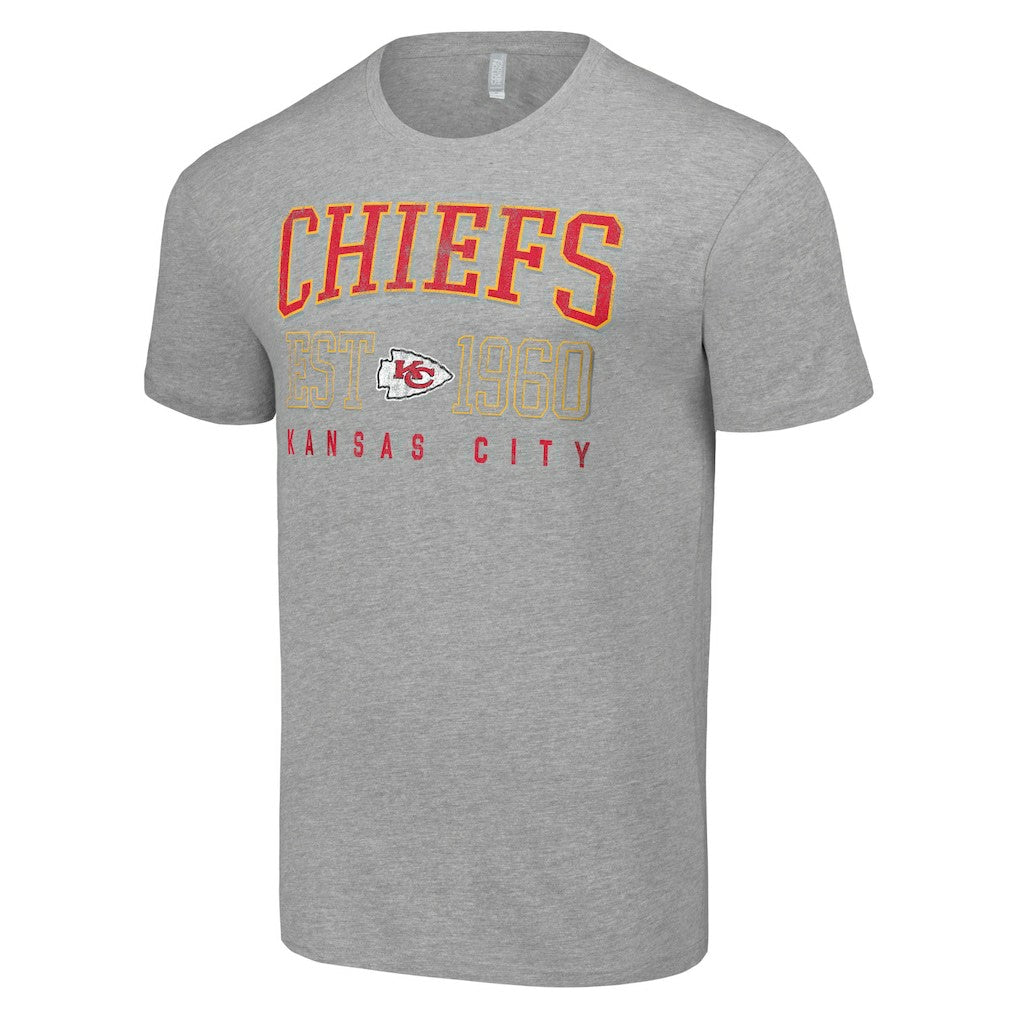 Kansas City Chiefs Starter Throwback Logo T-Shirt Heather Gray | NFL