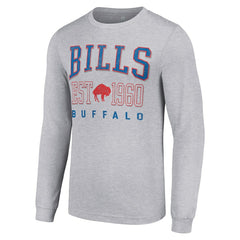 Buffalo Bills Starter Throwback Logo Long Sleeve T-Shirt Heather Gray | NFL