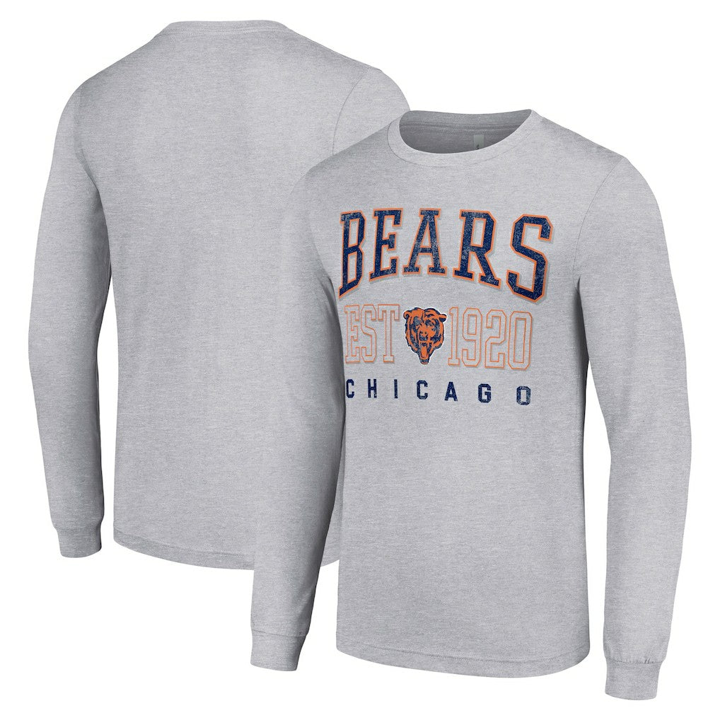 Chicago Bears Starter Throwback Logo Long Sleeve T-Shirt Heather Gray | NFL