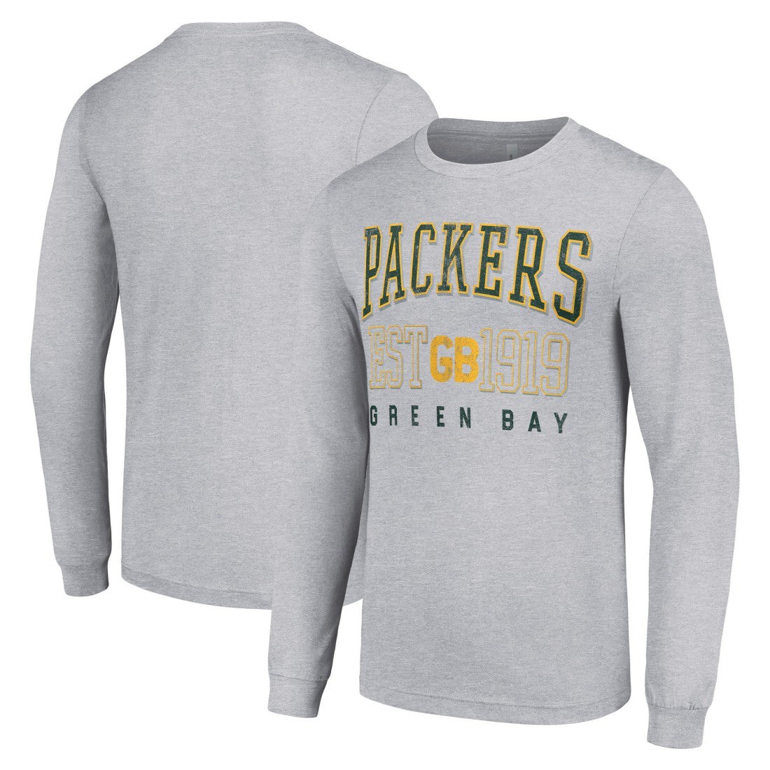Green Bay Packers Starter Throwback Logo Long Sleeve T-Shirt Heather Gray | NFL