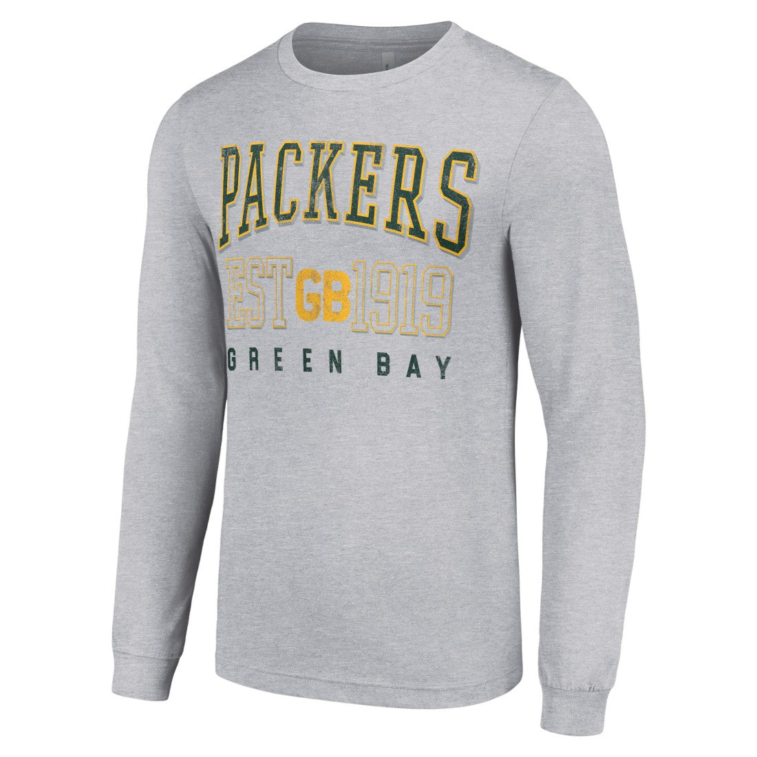 Green Bay Packers Starter Throwback Logo Long Sleeve T-Shirt Heather Gray | NFL