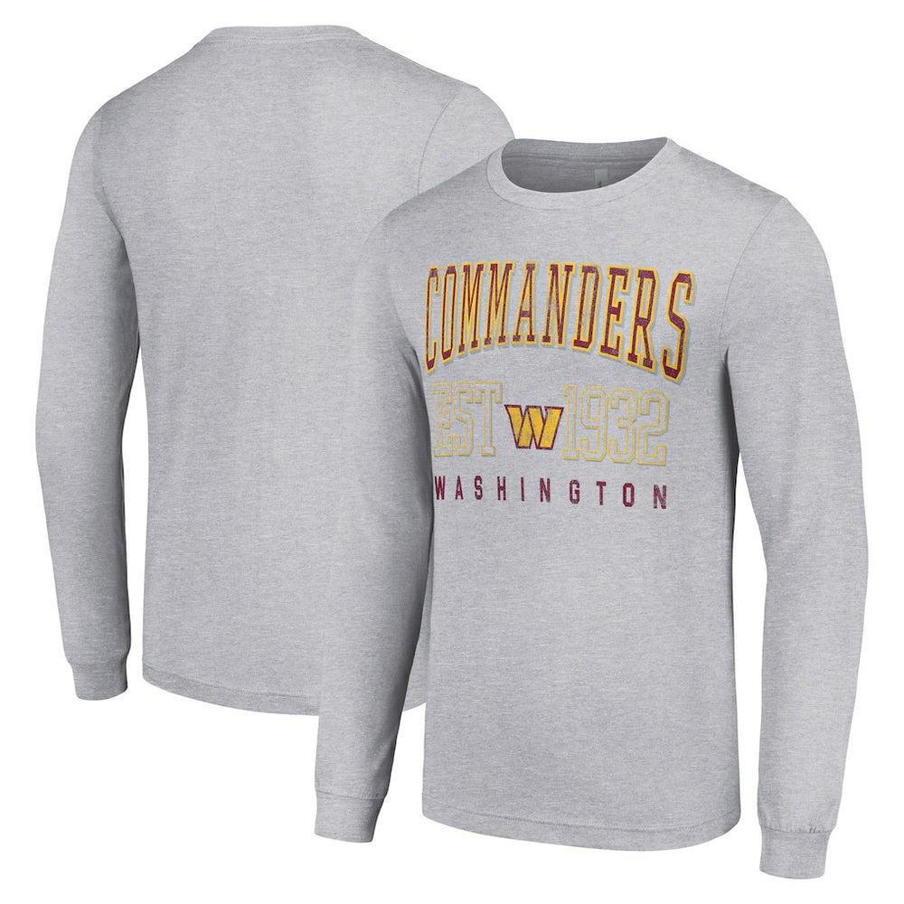 Washington Commanders Starter Throwback Logo Long Sleeve T-Shirt Heather Gray | NFL