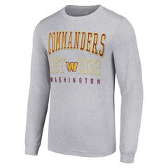 Washington Commanders Starter Throwback Logo Long Sleeve T-Shirt Heather Gray | NFL