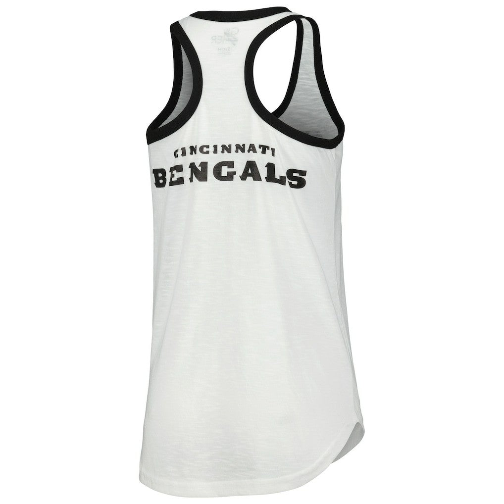 Cincinnati Bengals G-III 4Her by Carl Banks Women's Tater Racerback Tank Top White | NFL