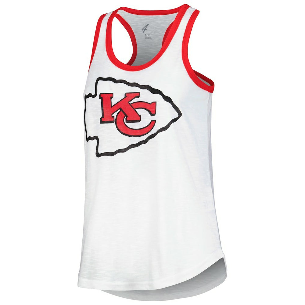 Kansas City Chiefs G-III 4Her by Carl Banks Women's Tater Racerback Tank Top White | NFL