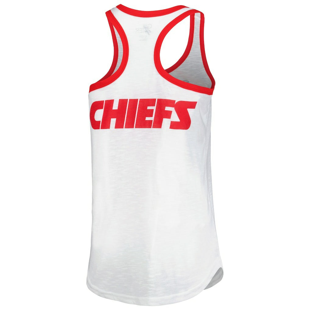 Kansas City Chiefs G-III 4Her by Carl Banks Women's Tater Racerback Tank Top White | NFL