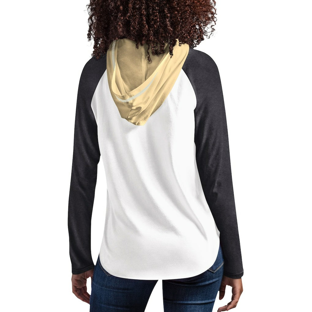 New Orleans Saints G-III 4Her by Carl Banks Women's MVP Raglan Hooded Long Sleeve T-Shirt White | NFL