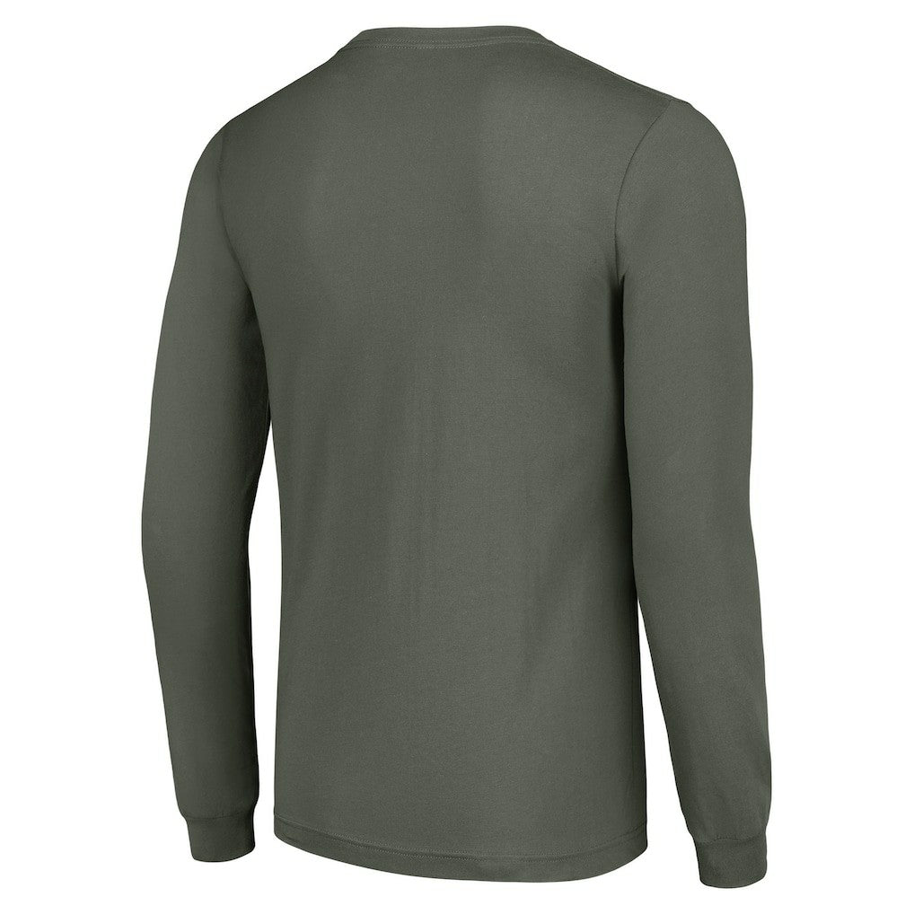 Green Bay Packers Starter Half Helmet Logo Long Sleeve T-Shirt Green | NFL