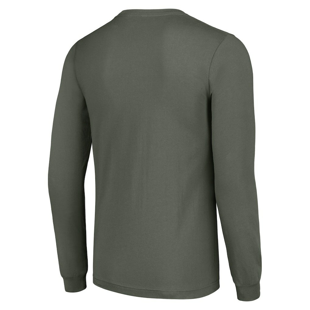 Green Bay Packers Starter Half Helmet Logo Long Sleeve T-Shirt Green | NFL