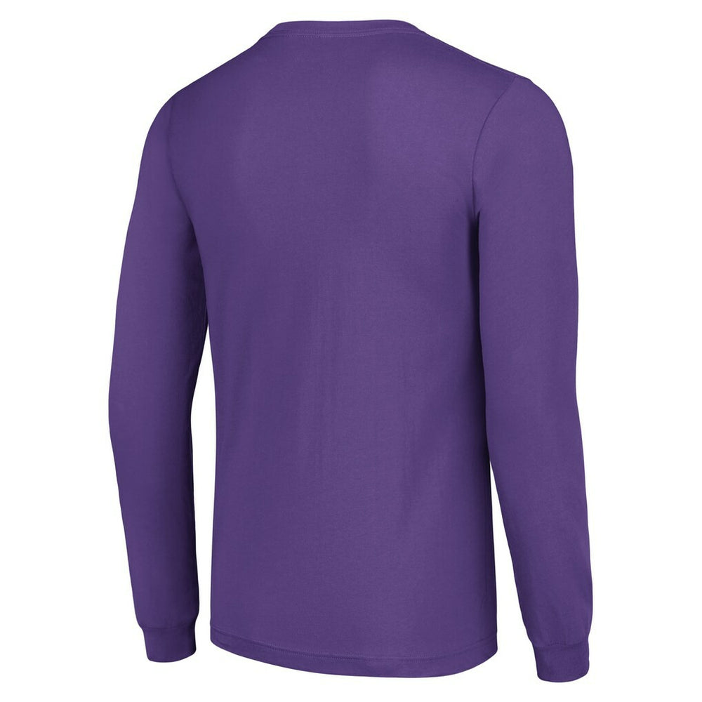 Minnesota Vikings Starter Half Helmet Logo Long Sleeve T-Shirt Purple | NFL