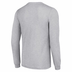 Detroit Lions Starter Half Helmet Logo Long Sleeve Heathered T-Shirt Heather Gray | NFL