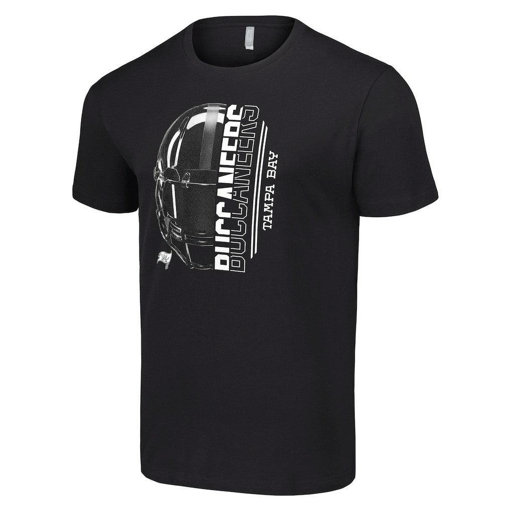 Tampa Bay Buccaneers Starter Half Helmet Logo T-Shirt Black | NFL