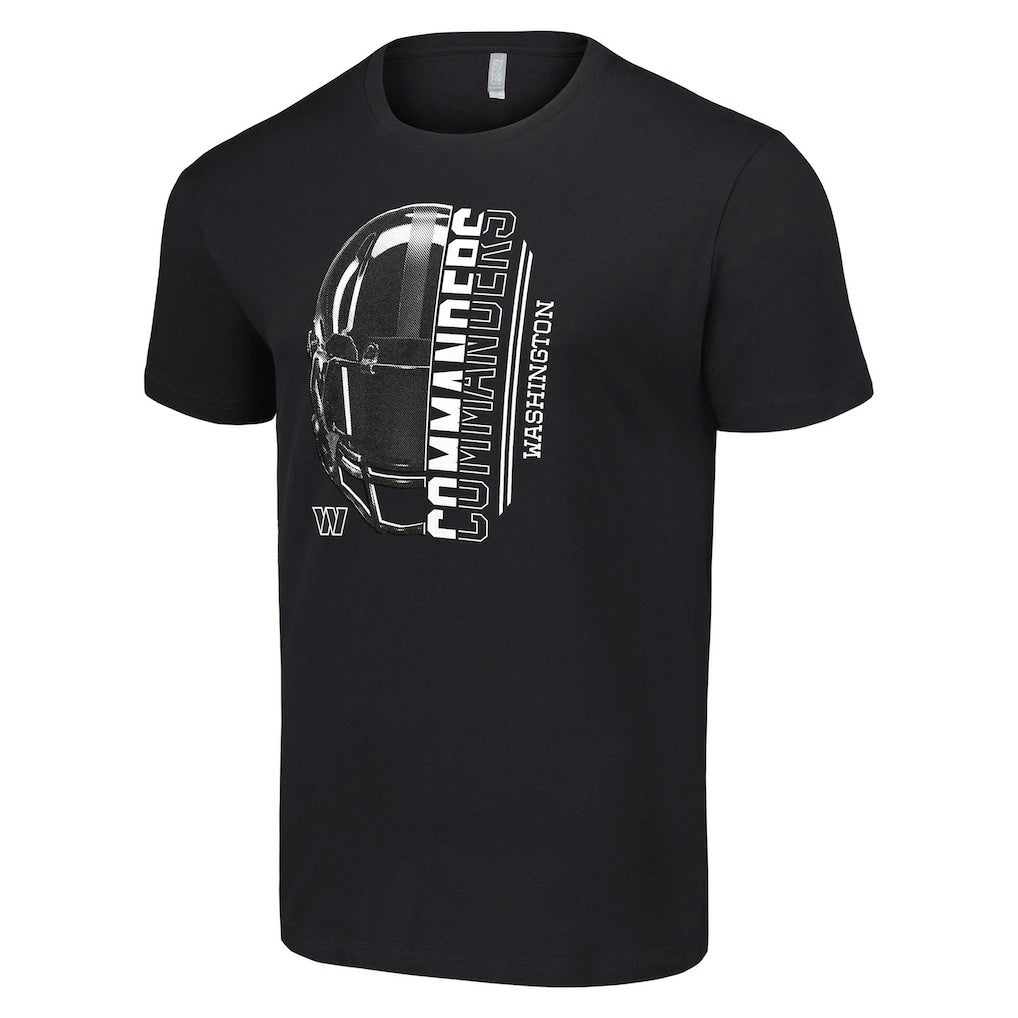 Washington Commanders Starter Half Helmet Logo T-Shirt Black | NFL