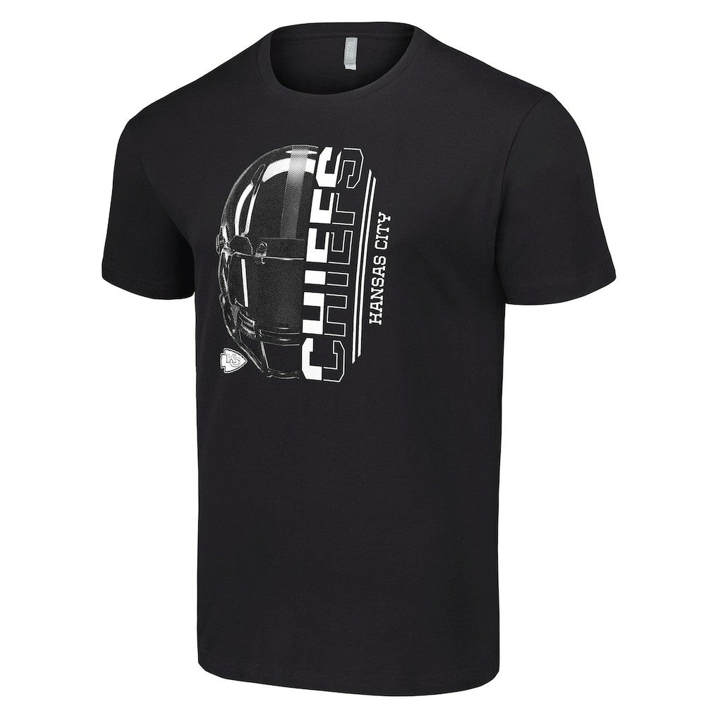 Kansas City Chiefs Starter Half Helmet Logo T-Shirt Black | NFL