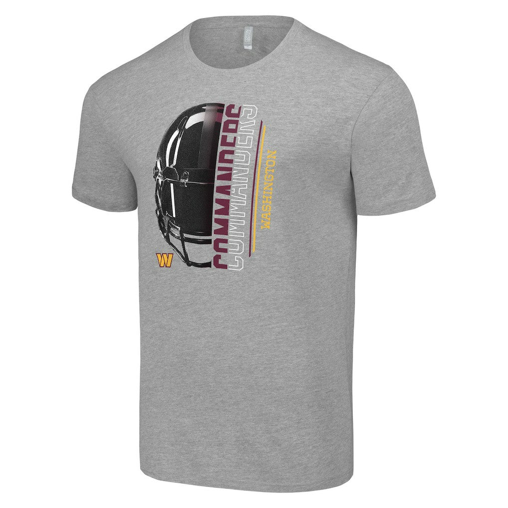 Washington Commanders Starter Half Helmet Logo T-Shirt Heather Gray | NFL