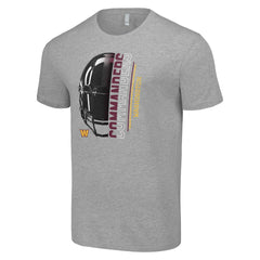 Washington Commanders Starter Half Helmet Logo T-Shirt Heather Gray | NFL