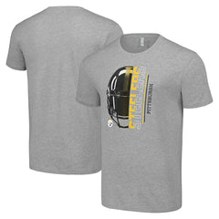 Pittsburgh Steelers Starter Half Helmet Logo T-Shirt Heather Gray | NFL