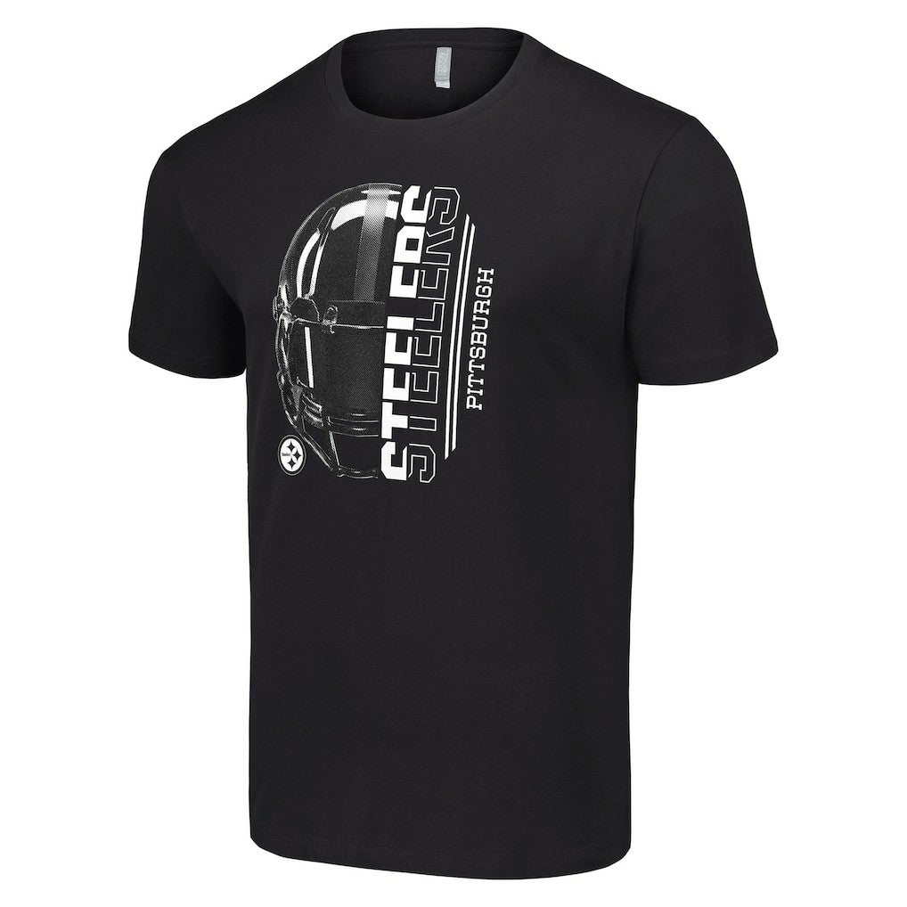 Pittsburgh Steelers Starter Half Helmet Logo T-Shirt Black | NFL