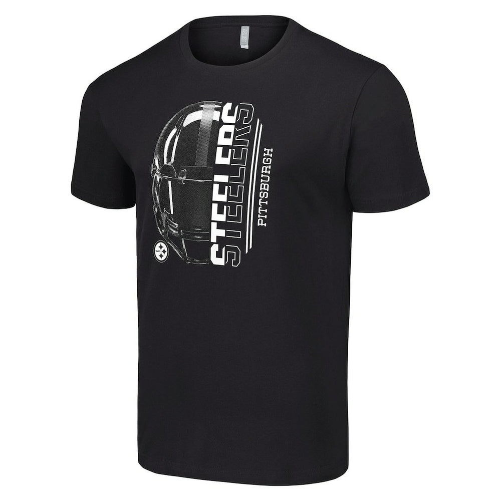 Pittsburgh Steelers Starter Half Helmet Logo T-Shirt Black | NFL