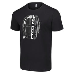 Pittsburgh Steelers Starter Half Helmet Logo T-Shirt Black | NFL