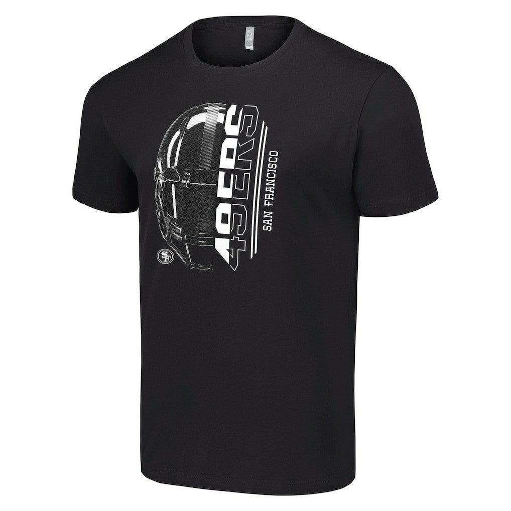 San Francisco 49ers Starter Half Helmet Logo T-Shirt Black | NFL