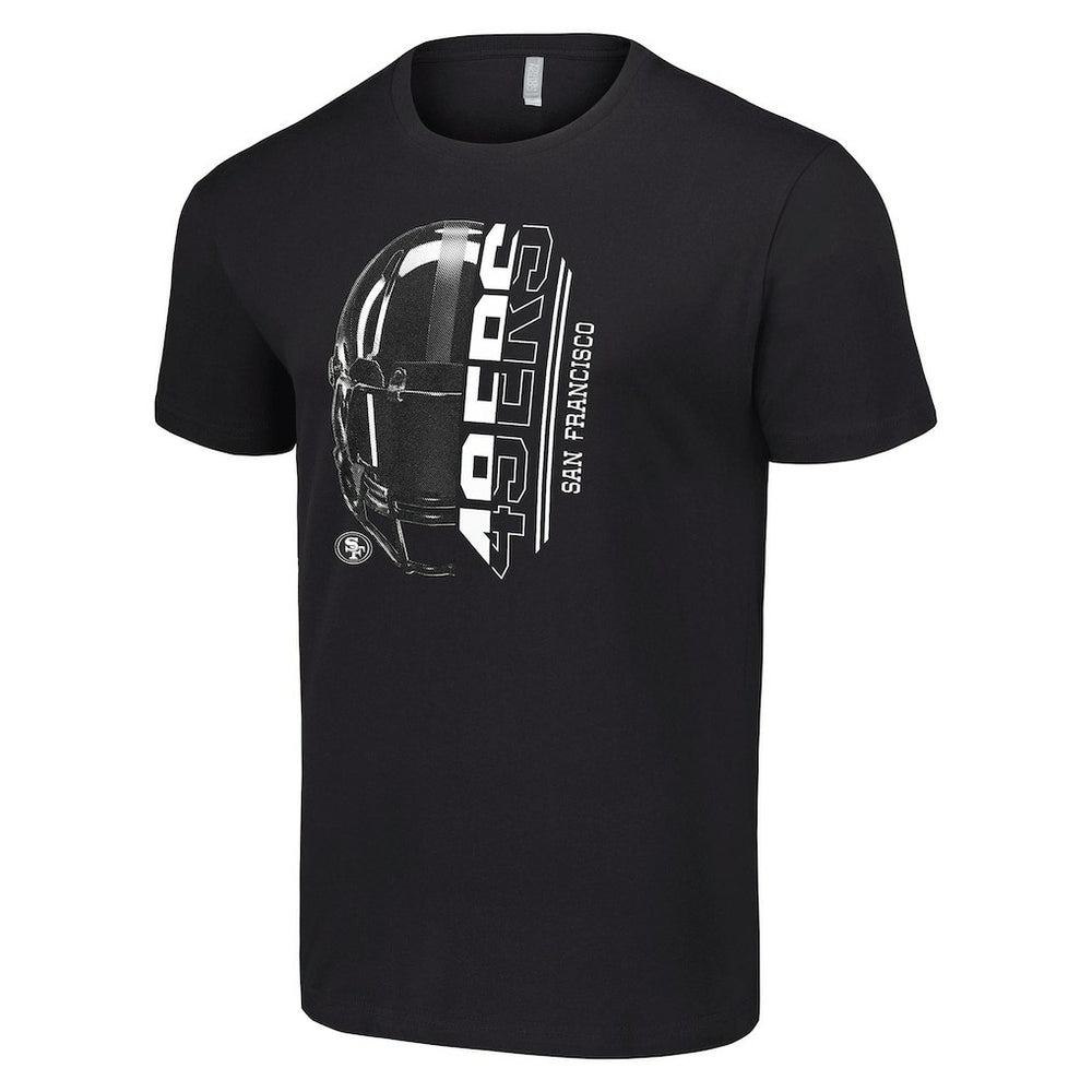 San Francisco 49ers Starter Half Helmet Logo T-Shirt Black | NFL