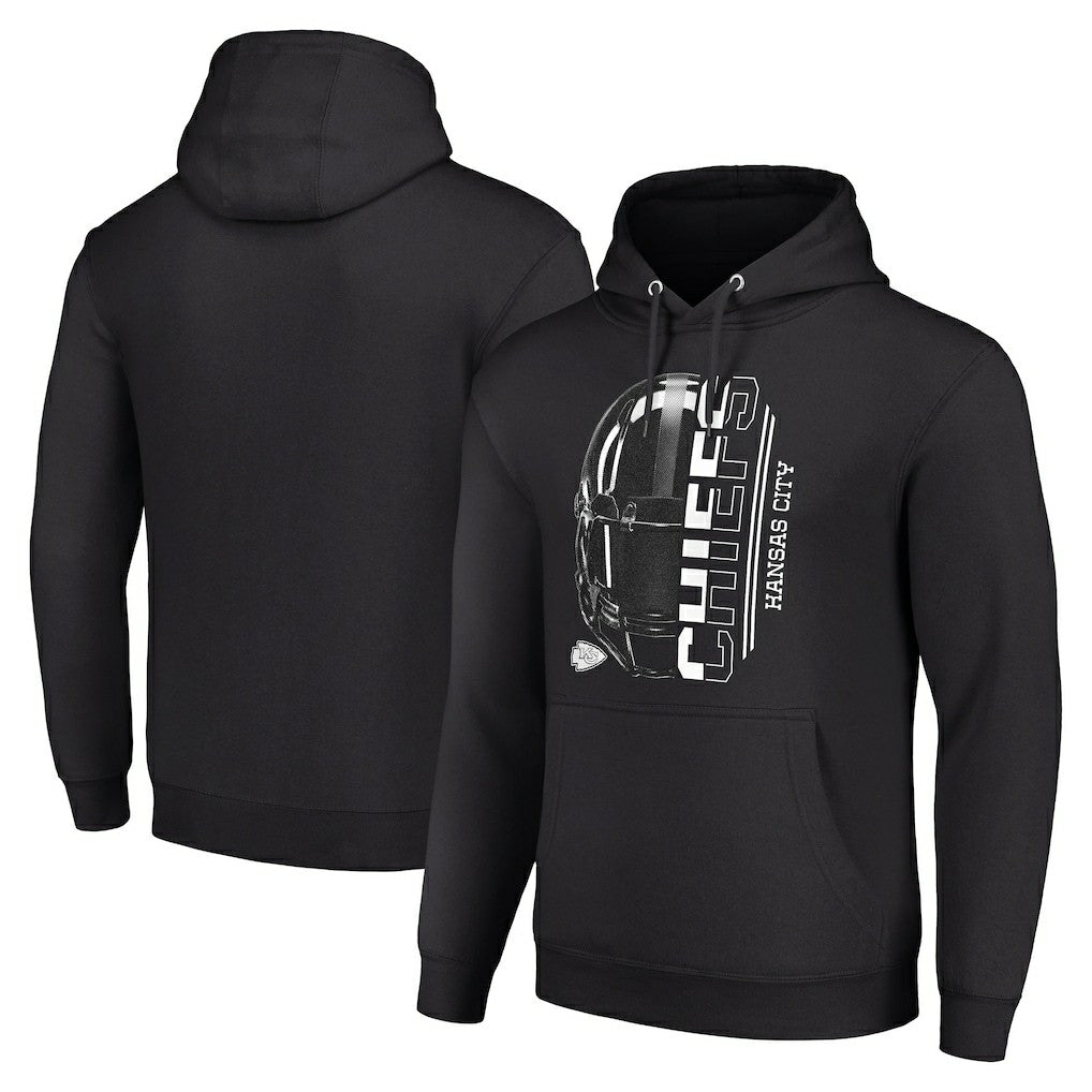 Kansas City Chiefs Starter Unisex Half Helmet Logo Pullover Hoodie Black | NFL
