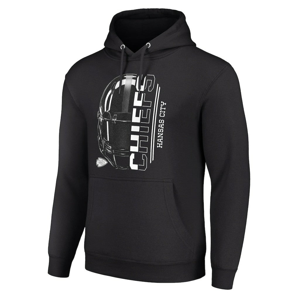 Kansas City Chiefs Starter Unisex Half Helmet Logo Pullover Hoodie Black | NFL