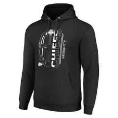 Kansas City Chiefs Starter Unisex Half Helmet Logo Pullover Hoodie Black | NFL