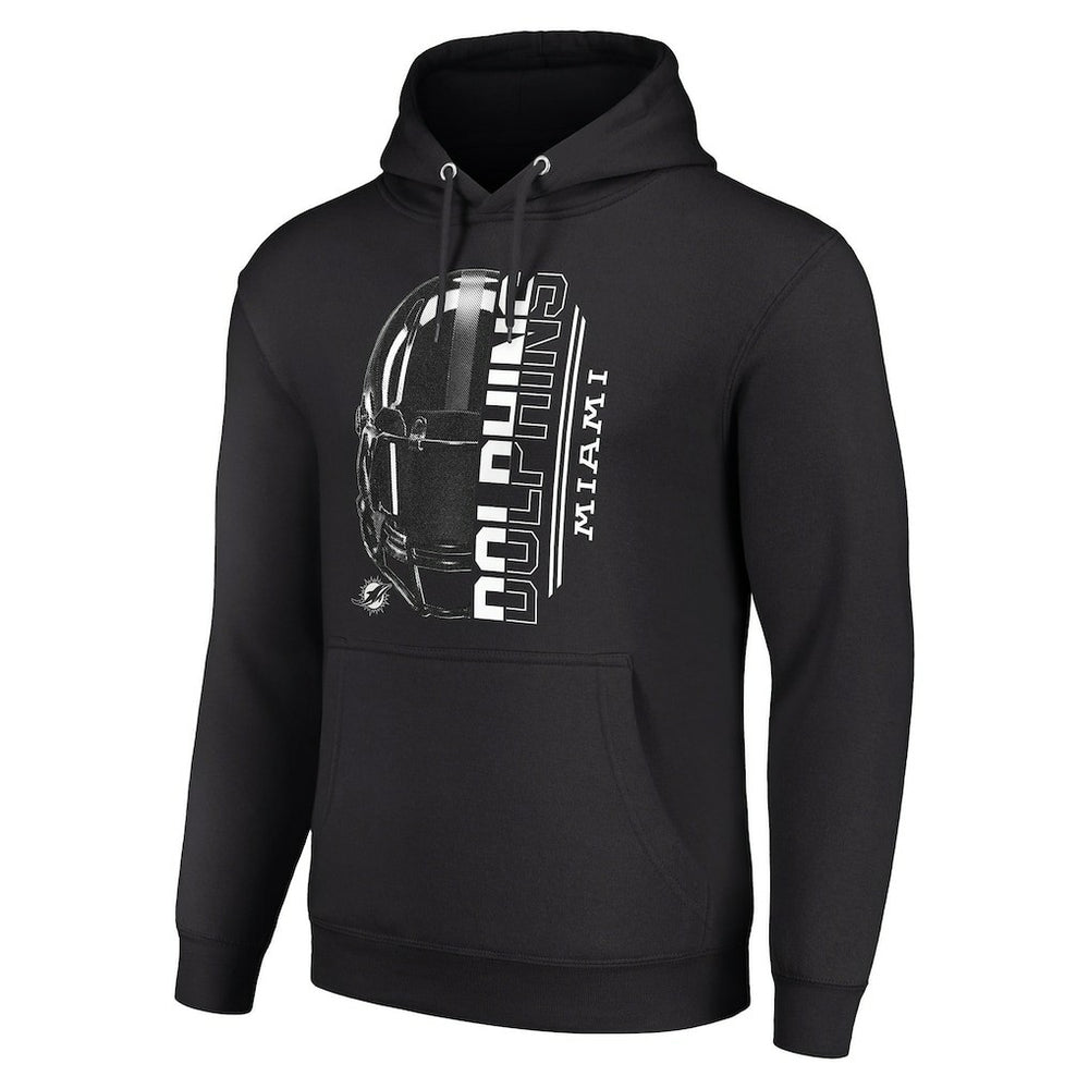 Miami Dolphins Starter Unisex Half Helmet Logo Pullover Hoodie Black | NFL
