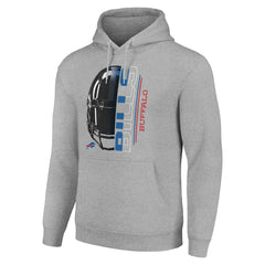 Buffalo Bills Starter Unisex Half Helmet Logo Pullover Hoodie Heather Gray | NFL