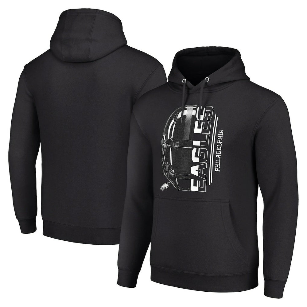 Philadelphia Eagles Starter Unisex Half Helmet Logo Pullover Hoodie Black | NFL