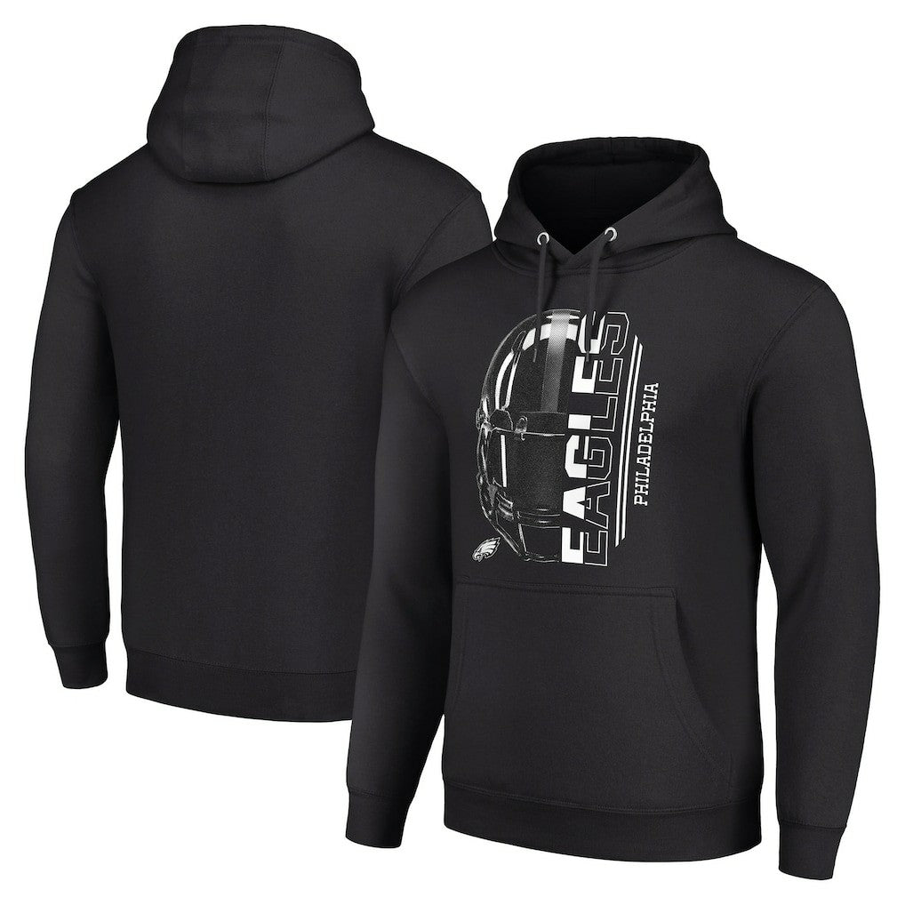 Philadelphia Eagles Starter Unisex Half Helmet Logo Pullover Hoodie Black | NFL