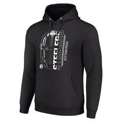 Pittsburgh Steelers Starter Unisex Half Helmet Logo Pullover Hoodie Black | NFL