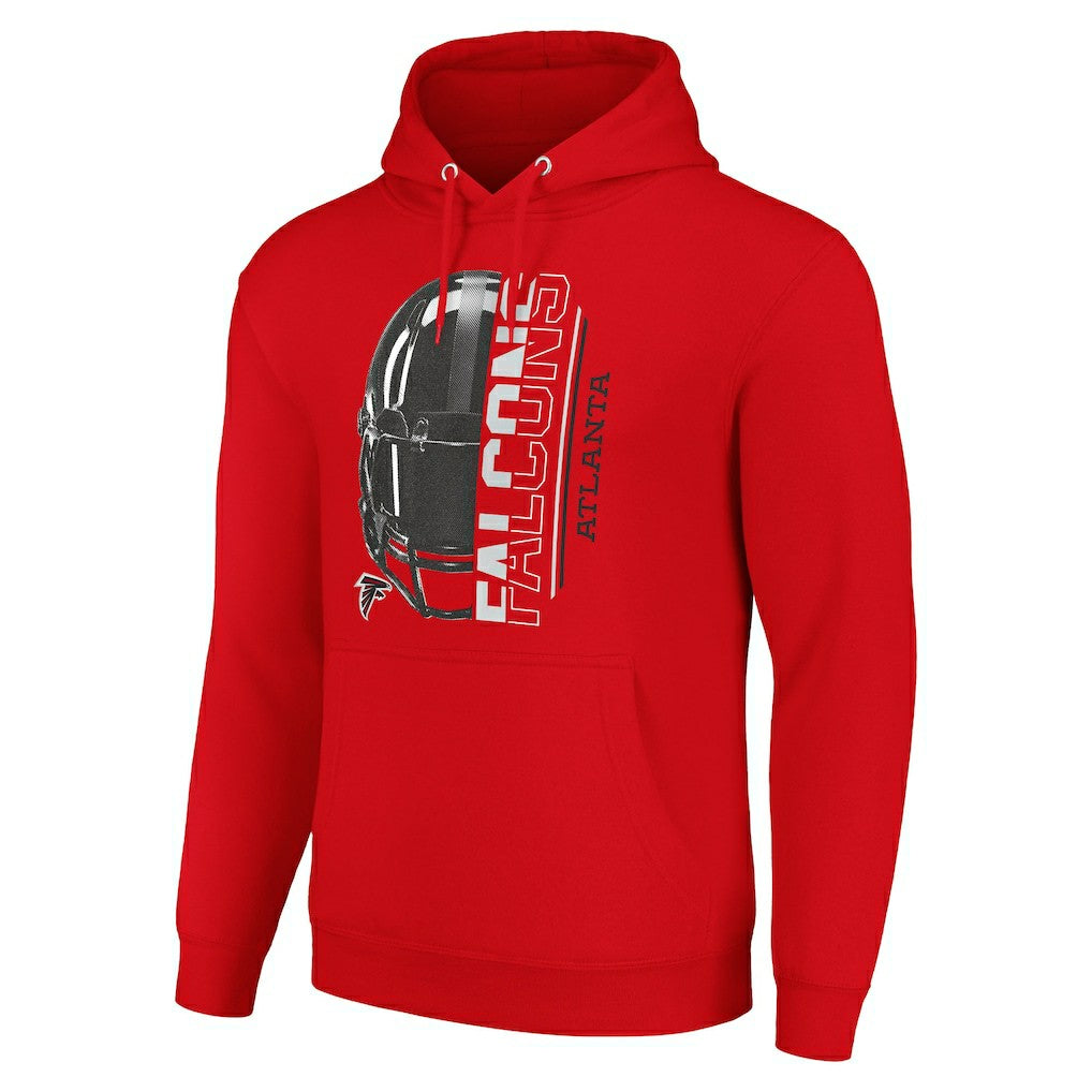 Atlanta Falcons Starter Unisex Half Helmet Logo Pullover Hoodie Red | NFL